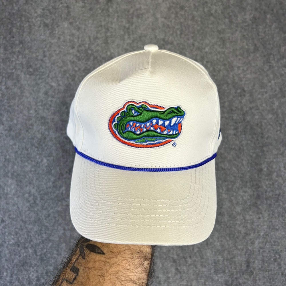 Florida Gators Gator Boosters White Rope Hat Adjustable Cap NCAA UF University